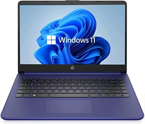 2022 HP 14″ HD Laptop, Windows 11, Intel Celeron Dual-Core Processor Up to 2.80GHz, 4GB RAM, 64GB SSD, Cobalt Blue (Renewed)