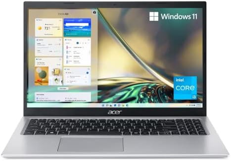 Acer Aspire 5 A515-56-32DK Slim Laptop – 15.6″ Full HD IPS Display – 11th Gen Intel i3-1115G4 Dual Core Processor – 4GB DDR4 – 128GB NVMe SSD – WiFi 6 – Amazon Alexa – Windows 11 Home in S mode.