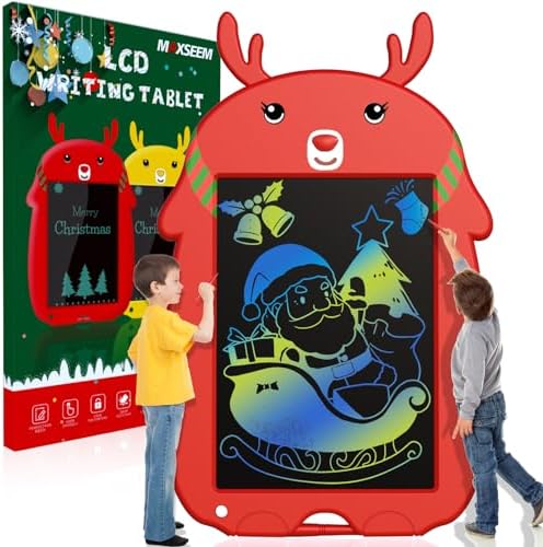 Maxseem Kids Toys Tablet, LCD Writing Tablet for Kids, 8.8 Inch Toddler Drawing Doodle Board, Drawing Pad Sensory Toys, Kids Toy for Christmas Birthday, Gift for 3 4 5 6 7 8 Years Old Girls Boys, Red