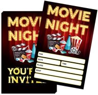 Movie Night Birthday Party Ticket Invitations, Perfect for Movie Theme Party, Hollywood Party, Red Carpet Party, Movie Night, Movie Birthday Party Supplies, Ideas – 20 Cards with 20 Envelope