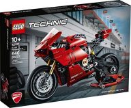 LEGO Technic Ducati Panigale V4 R Motorcycle 42107 Building Set – Collectible Superbike Display Model Kit with Gearbox and Working Suspension, Fun for Adults, and Motorcycle Enthusiasts