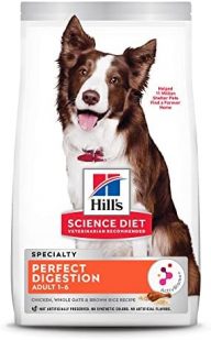 Hill’s Science Diet Adult Dry Dog Food, Perfect Digestion, Chicken, Brown Rice, & Whole Oats Recipe, 12 lb. Bag
