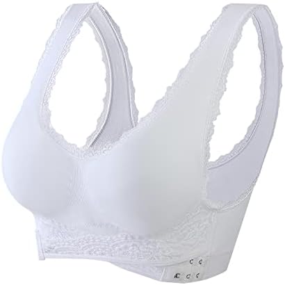 Women’s Daily Bra, Push Up Bras No Underwire High Support Front Closure Front Snaps Full Coverage Easy Close Sports Bras