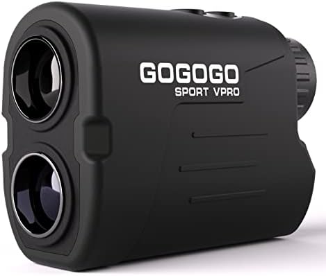 Gogogo Sport Vpro GS03 Laser Golf/Hunting Rangefinder, 1000/1200 Yards Laser Range Finder with 6X Magnification Ultra-Clear View, Lightweight, Slope, Pin-Seeker & Flag-Lock & Vibration