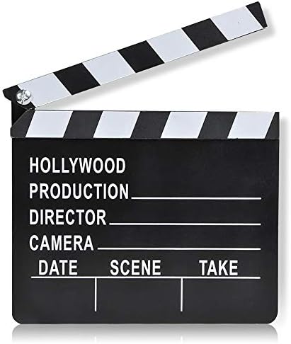 ArtCreativity Movie Clapboard, Hollywood Movie Theme Party Decorations, Academy Awards Party Supplies and Film Décor, Slate Clapperboard Prop for Stage Plays, Fun Photo Booth Prop