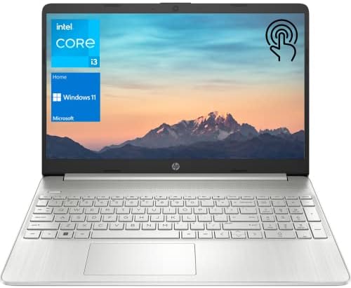 HP Notebook Laptop, 15.6″ HD Touchscreen, Intel Core i3-1115G4 Processor, 32GB RAM, 1TB PCIe SSD, Webcam, Type-C, HDMI, SD Card Reader, Wi-Fi, Windows 11 Home, Silver