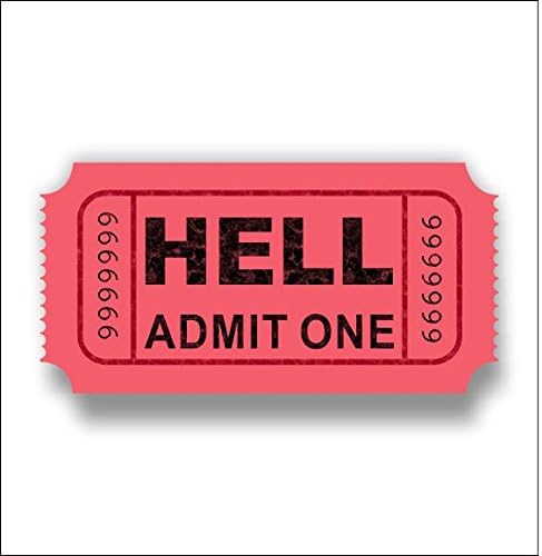 Hell Ticket Carnival Raffle Sticker (Light red)