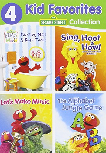 Sesame Street 4 Kid Favorites Collection (Families, Mail & Bath Time! / Sing, Hoot & Howl! / Let’s Make Music / The Alphabet Jungle Game) [DVD]