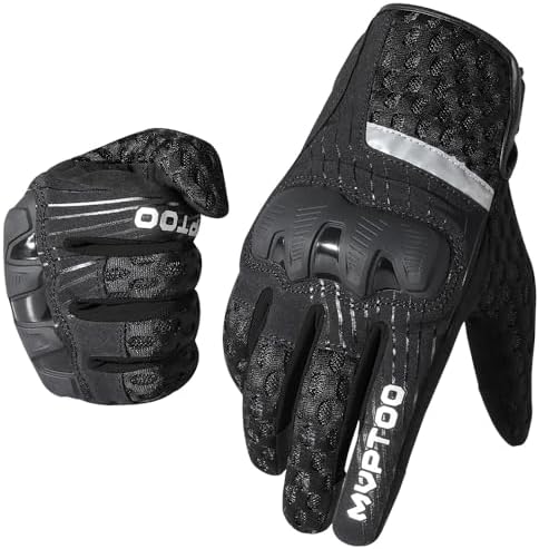 WTACTFUL Rubber Guard Motorcycle Gloves for Men Women Motorbike Touchscreen Full Finger Gloves for BMX ATV MTB Riding Road Racing Motocross