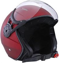 Harssidanzar Motorcycle Helmet Single Visor Open Face Motorbike Scooter Moped Helmet Cruiser, DOT Approved,for Men and Women CU604US